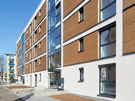 Fünfgeschossiger Wohnbau in Hybridbauweise, Offenbach